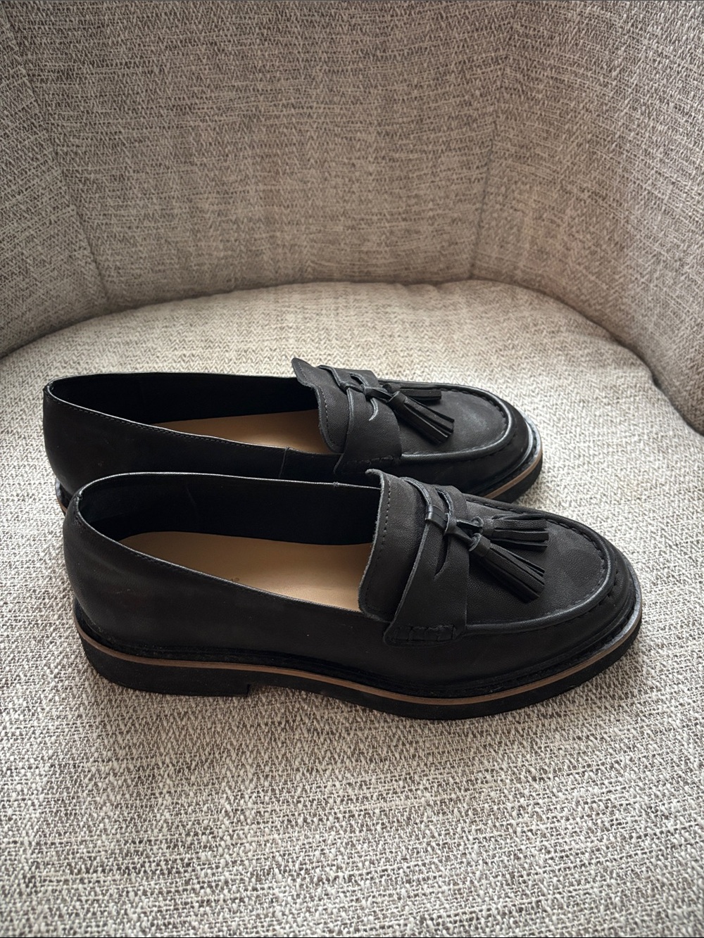 Splendid Black Tassel Loafers for Women